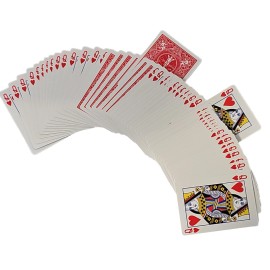 Bicycle 1 Deck One Way QUEEN HEARTS Red Force Playing Same + 4 Gaff Magic Cards
