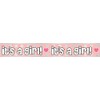 Unique 92190LF Girl Baby Shower Foil Banner | Pink |