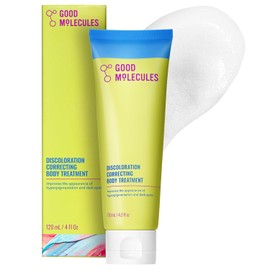 Good Molecules - Tratamiento corporal corrector de decoloración, 120 ml/4 oz, crema hidratante con ácido tranexámico, LHA y niacinamida para la hiperpigmentación de las manchas oscuras, loción antienvejecimiento para el cuidado de la piel para el cuerpo