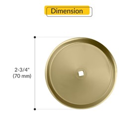BRIXWELL Closet Back Plate Metal Material, Polished Brass Finish, 2-3/4" Diameter for Cabinet Knobs, Drawer Pulls, and Wardrobe Hardware in Closet Doors and Furniture Applications