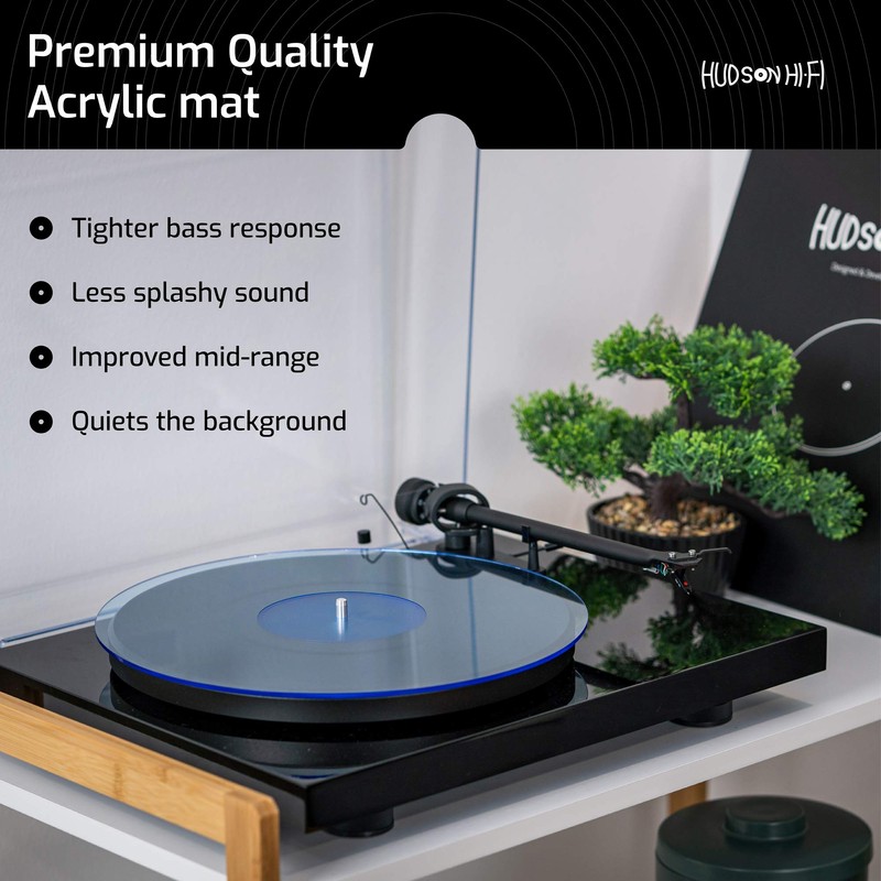 Hudson HiFi Acrylic Turntable Mat - Blue - Enjoy Richest