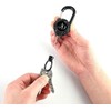 49ers Key Back Reel with Carabiner, Reel Keychain, Strong Pin-on