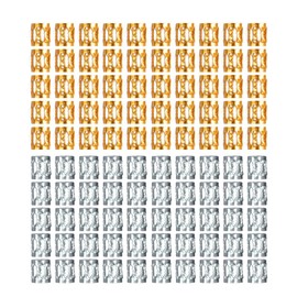 100 Pcs Dreadlocks Beads Aluminum Dread Locks Metal Cuffs Braids Accessories for Women and Girls Braiding Hair Jewelry ( Gold and Silver )