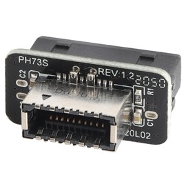 AAOTOKK 1Pack USB 3.0 19 Pin Header to USB 3.1 Type-E 20 Pin Header Front Panel Adapter USB 3.0 19 Pin Female to 20 pin Type E 3.1 Female Front Panel Header Connector for Computer Motherboard (19Pin)