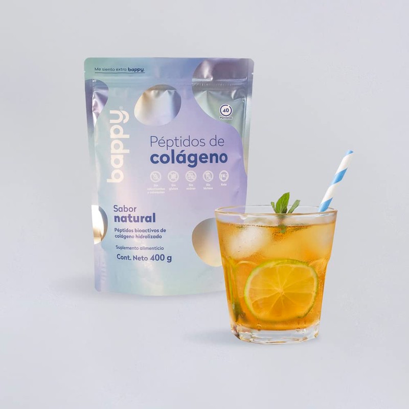 Bolsa de péptidos de colágeno natural Bappy 400 gr