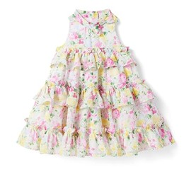 Janie and Jack Girl's Tiered Floral Dress (Toddler/Little Kids/Big Kids) Multicolor 1 12 Big Kid