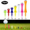 shaohui 70 Pcs Golf Tees, Mixed Sizes Plastic Golf Tees,Practical