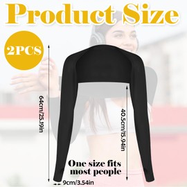 Cooling Arm Sleeves for Women - UV Protection, Breathable, Comfortable, 2-Pack, Compression Cooling Sun Sleeves, Black, Compression, Outdoor Sports, Travel, Golf, Hiking