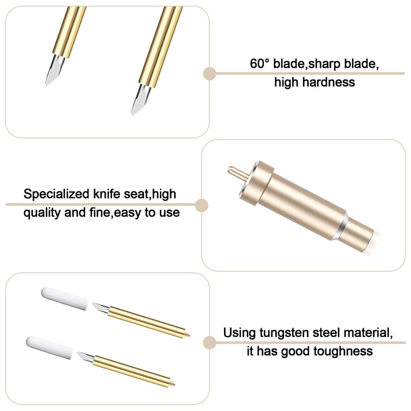 5 Pcs Deep Cut Blade Set, Fine Point Blade with