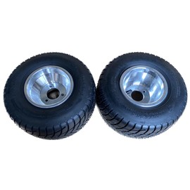 JOHNWELL 10''X4.5'' GO KART FRONT TIRES AND RIMS WITH 3 HOLES,2 PCS IN BOX,TIRES WITH GRAIN SURFACE TO INCREASE FRICTION COEFFICIENT AND IMPROVE SAFETY PERFORMANCE,DRIFT TRIKE,BUGGY