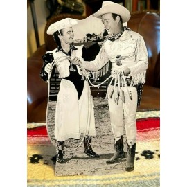 Roy Rogers and Dale Evans Western Stars Trick Roping 8.5" Tall Tabletop Standee