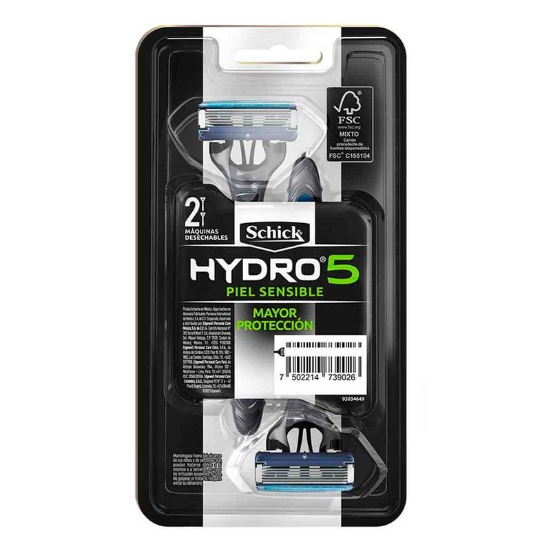 Rastrillo Desechable Schick hombre Hydro 2 Rastrillos