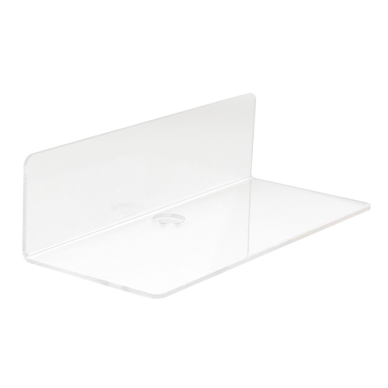 2Pcs Clear Floating Shelf Acrylic Fine Surface Delicate Modern Transparent