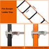 Fire Escape Ladder, 13.1 Feet Emergency Fire Ladder, 2-3 Story