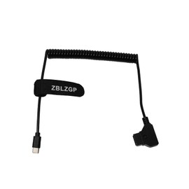 ZBLZGP USB C Phone Tablet Device Type C to D Tap Power Supply Cable for Camera (Straight Type-C,Coiled)