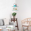 Crowye 2 Pack Glass Corner Shower Shelves 2 Tier Shelves