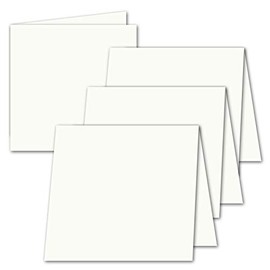 "NEUSER PAPIER" 50x folding inserts for square double cards cream 148 x 296 mm (148 x 148 mm folded) by GUSTAV NEUSER