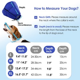 AOFITEE Dog Cone for Dogs After Surgery, Soft Dog Cone Collar for Large Medium Small Dogs, Adjustable Dog Recovery Collars & Cones, Breathable Elizabethan Collar for Dogs to Prevent Licking Wounds