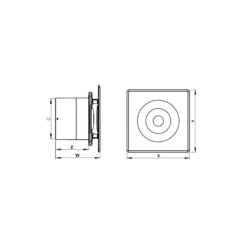 Awenta Bathroom Extractor Fan Diameter 100mm Ball Bearing Silent Escudo