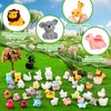 EKisemio 70 Pcs Mini Resin Animals,60 Styles Tiny Animal Figurines