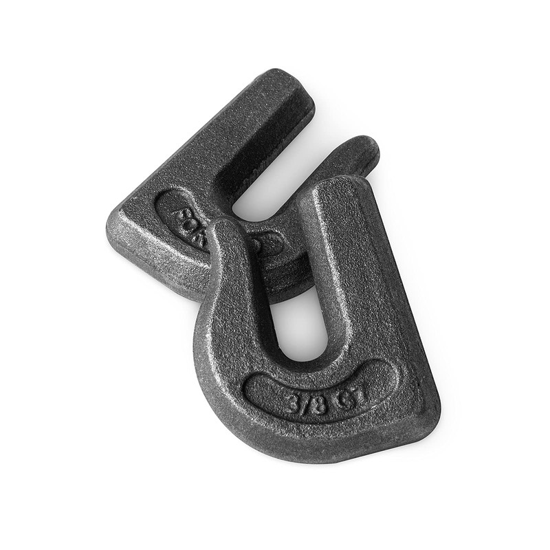 6Pack 3/8'' Weld-On Forged Clevis Grab Chain Hooks, Heavy Duty