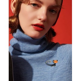 Fashion Cat Lapel Brooch Pin for Women Girls Cubic Zirconia Rhinestone Enamel Pet Animal Pin Clip Hat Scarves Sweater Dress Suit Jacket Brooches Pins Cute Jewelry Gifts Christmas (Yellow)