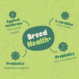 YEARS Breed Health+ Breed Specific Dog Supplement Powder Joint Care Digestion Immune Support and Healthy Coat Tailored Probiotic Supplement Powder for Dogs (56g, Cavapoo)