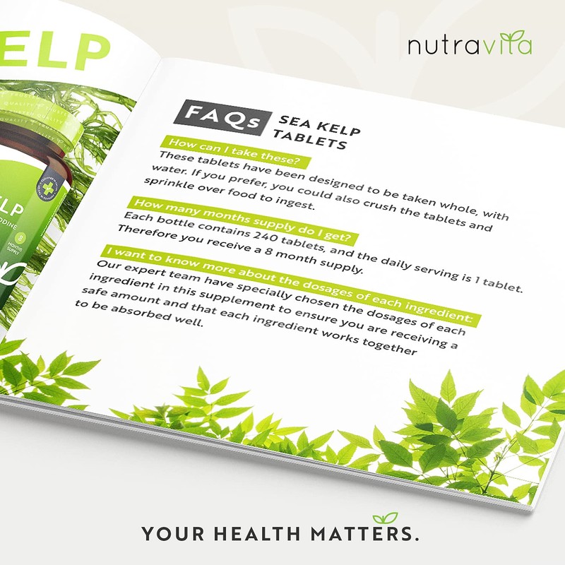 Nutravita Sea Kelp 2000mg - Natural Source of Iodine -