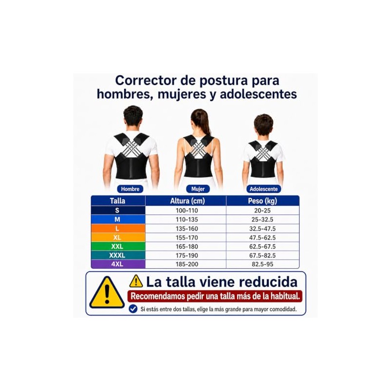 Corrector de Postura para Hombre y Mujer, L