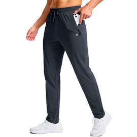 Pudolla Extra Long Sweatpants for Men with Zipper Pockets Men Tall Sweatpants for Athletic,Workout,Running（Dark_Grey 36-L