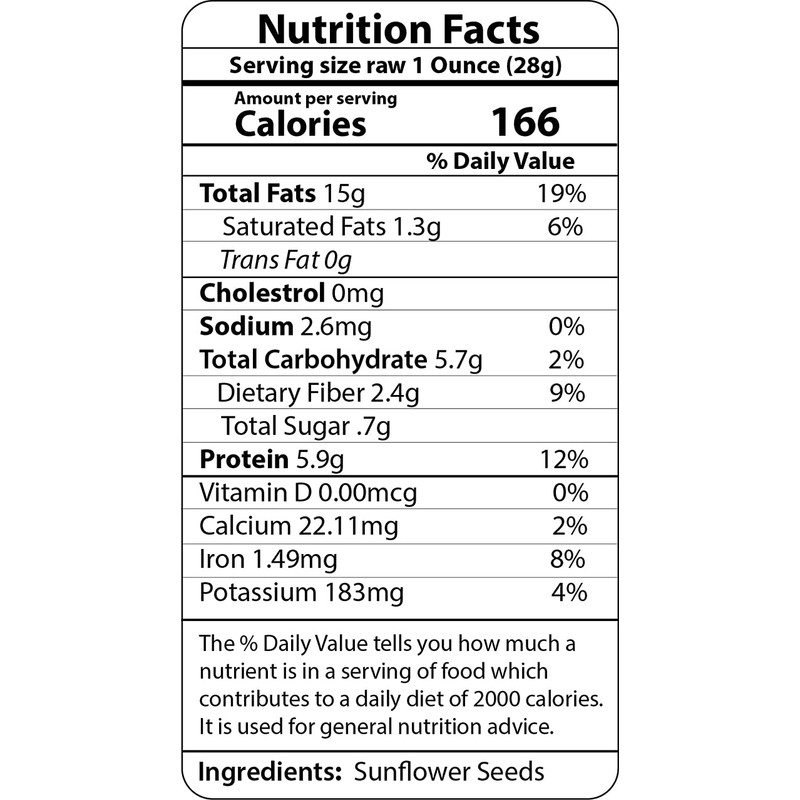 Organic Sunflower Seeds-Kernels-Hulled Raw non-GMO Unsalted Keto Vegan (25lb)