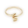 Gold Snake Ring Delicate Thin Skinny asp Cleopatra toga wrap