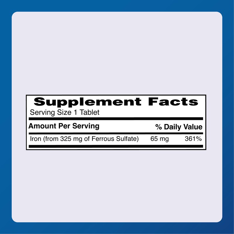 Major Ferosul - Ferrous Sulfate 325mg Tablets with 65mg of