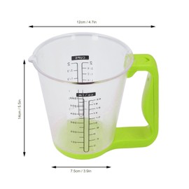 Elektronische Küchenwaage, Messbecher mit LCD-Display, Digitale Lebensmittelwaage, Messbecher für Kaffee, Milch, Gewürze (grün)