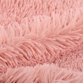 MYRU Plush Super Soft Blanket Bedding Sofa Cover Furry Fuzzy Fur Warm Throw Qulit Cozy Couch Blanket for Winter (51"x63", Dirty Pink)