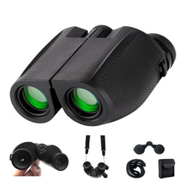 Binoculars for Adults and Kids, 10x25 Compact Binoculars with Large Eyepiece, Wide Field, Easy Focus – Ideal for Bird Watching, Hiking, Hunting, and Concerts