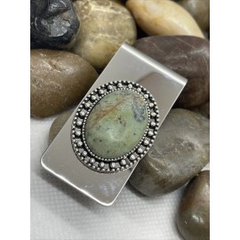 Fancy fox Boutique Father's Day TURQUOISE Western Money Clip Stainless Steel Wedding Party Gift