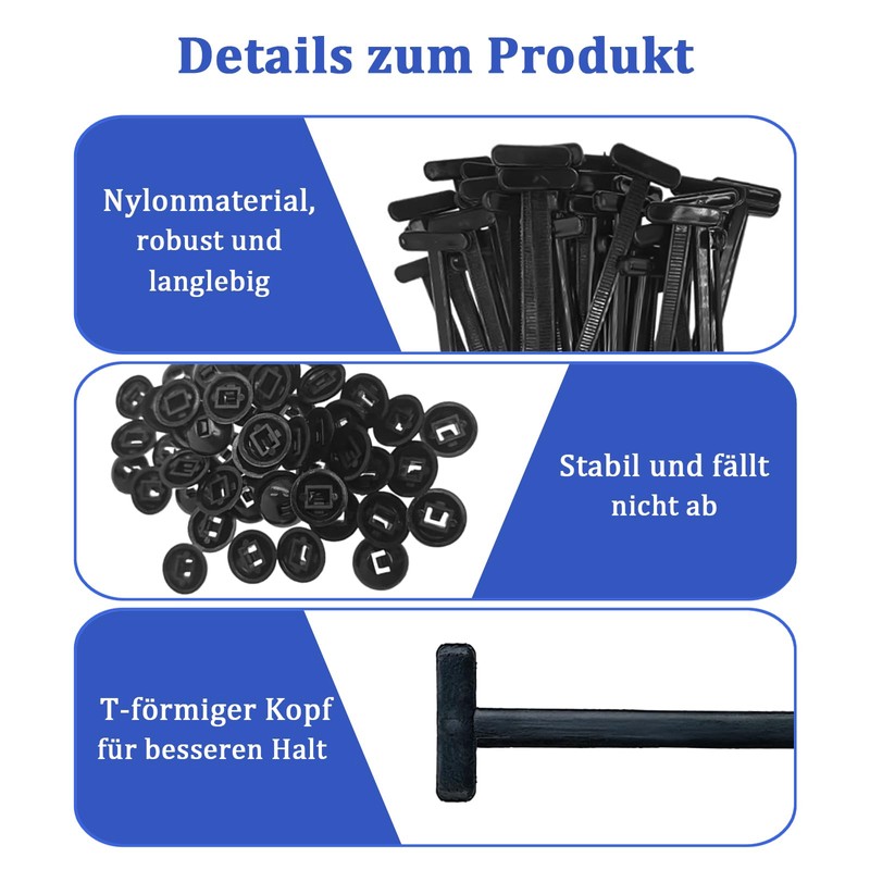 Yoedge Universal Cable Tie Clips Pack of 100 Nylon Universal