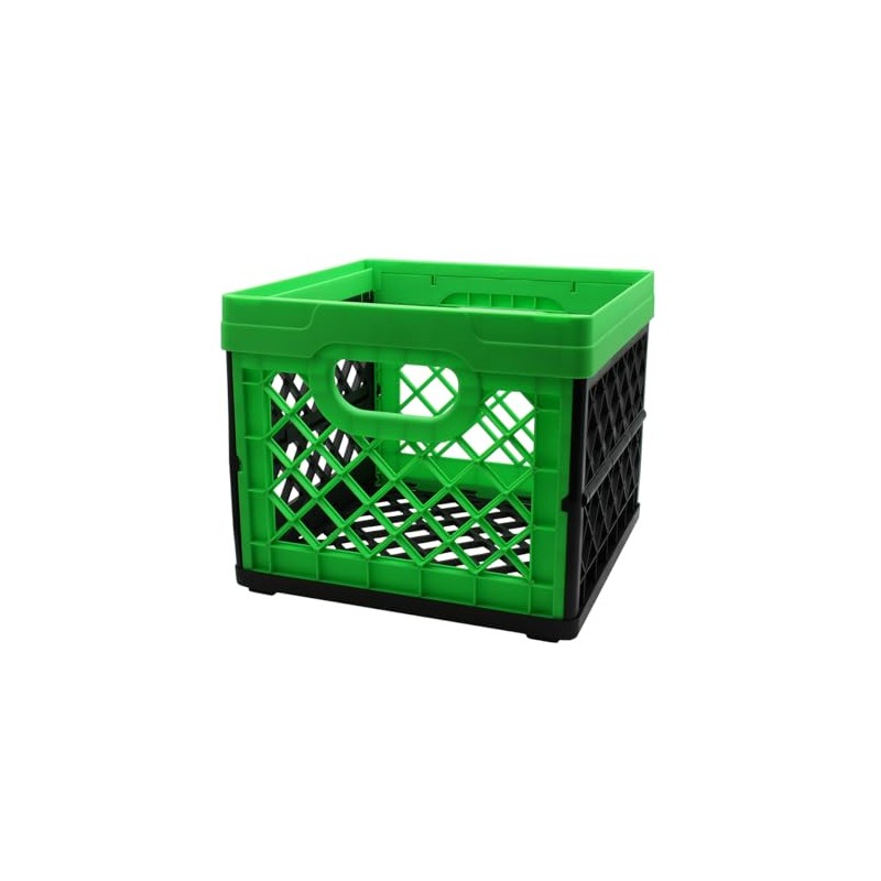 GRIP Folding Stackable Storage Bin, 6 Gallon - Dimensions: 13"