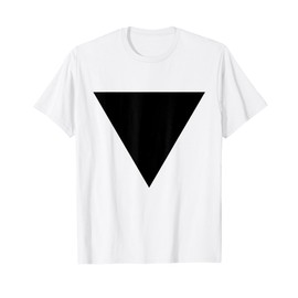 BLACK TRIANGLE GEOMETRIC SHAPE SHIRT - Cool Modern Art T-Shirt