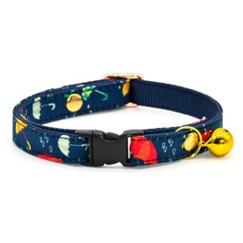 Umbrellas Cat Collar, Safety Breakaway Kitten Collar, XXS (6" - 10")