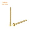 sourcing map Wood Screws M4 x 60mm Slotted Round Head