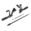 XFMT Motorcycle Black Standard Forward Control Kits W/Footpegs Levers Linkages