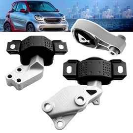 3PCS Engine Motor Mount Transmission Mount Torque Strut Mount Set Compatible with Smart 2011-2015 Fortwo Electric, 2008-2015 Fortwo L3 1.0L Petrol, Replace# 4512400109 1322200148 1322200048