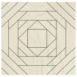 Barn Quilt Kit DIY Pattern Unfinished Wood Quilting Block Sign Paintable Art for Adults and Kids, Wooden Square Quilts to Paint AVTRBoutique (21 inches, Classic Pineapple Quilt)