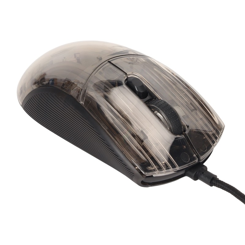 Wired Mouse Transparent Shell RGB Backlit Adjustable DPI Programmable Keys
