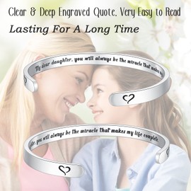 SAM & LORI 21st Birthday Gifts for Her Gifts for Daughters from Mothers Mom Mother Daughter Bracelets for Teen Gifts Teenager 16 21 Year Old Easter Christmas Stocking Stuffer Valentines Cuff