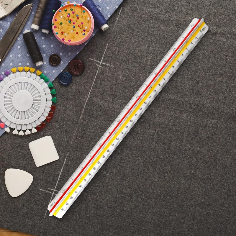 Scale Ruler 30cm Scale Ruler Architect Plastic Scale Rule Grooves