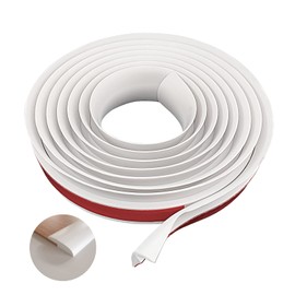 COUKIU 10 FT PVC Floor Transition Strip, Peel and Stick Molding Trim for Threshold Transitions with a Height Less Than 5 mm/0.2in, Carpet & Floor Edging Trim, Carpet to Tile Transition Strip(White)