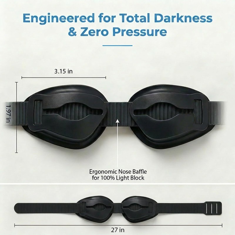 Silicone Dry Eye Sleep Mask, Hydrating Moisture Chamber Glasses for